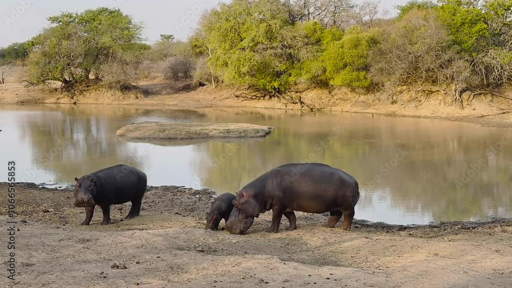 Flusspferde genannt Nilpferd - Hippo, im Krüger National Park - Kruger Nationalpark Südafrika Flusspferde genannt Nilpferd - Hippo, im Krüger National Park - Kruger Nationalpark Südafrika