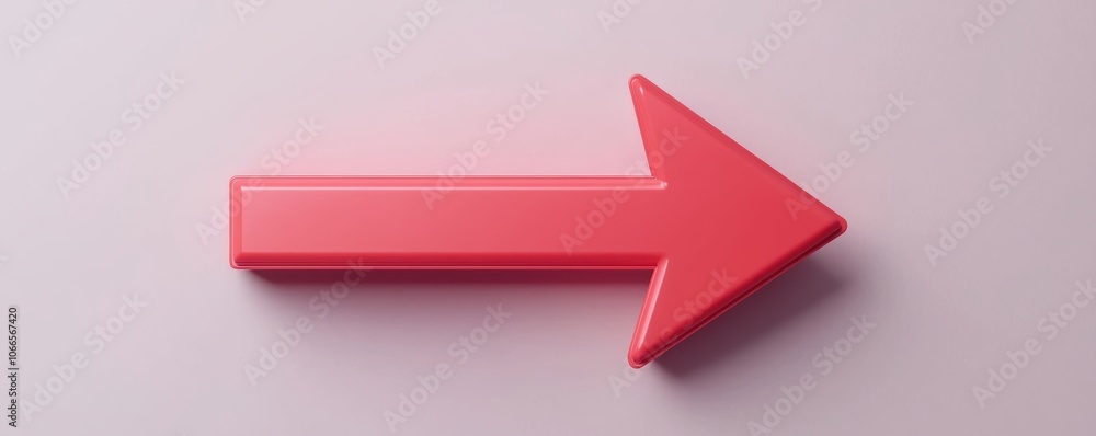 Bold red arrow pointing right flat 2D style isolated on white background Bold red arrow pointing right flat 2D style isolated on white background