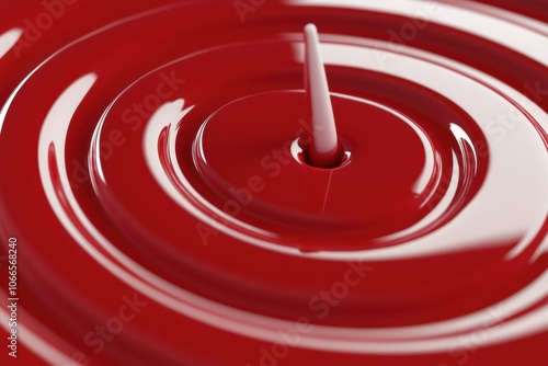 Concentric circle target in red, symbolizing clarity, success, and staying on course, ideal for motivational and business-related themes photo