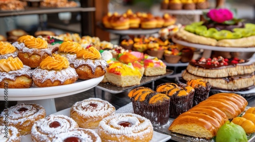 Colorful Display of Mexican Pastries and Sweets photo