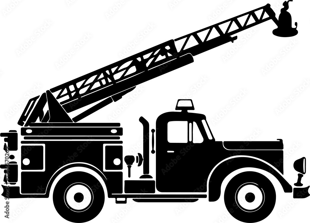 Vector Illustration of a Fire Truck Vector Illustration of a Fire Truck