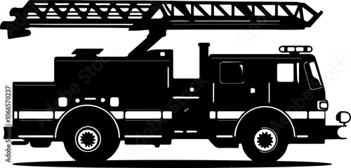 Vector Illustration of a Fire Truck