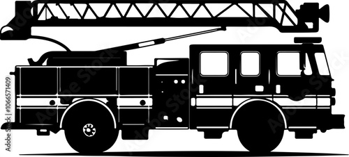 Vector Illustration of a Fire Truck