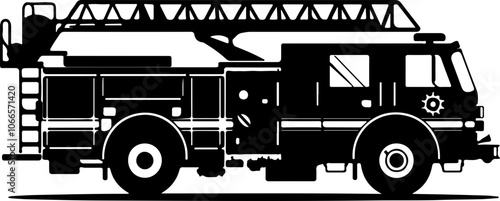 Vector Illustration of a Fire Truck