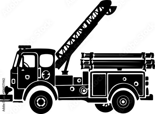 Vector Illustration of a Fire Truck