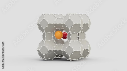 Zeolite cation exchange for water purification, animation