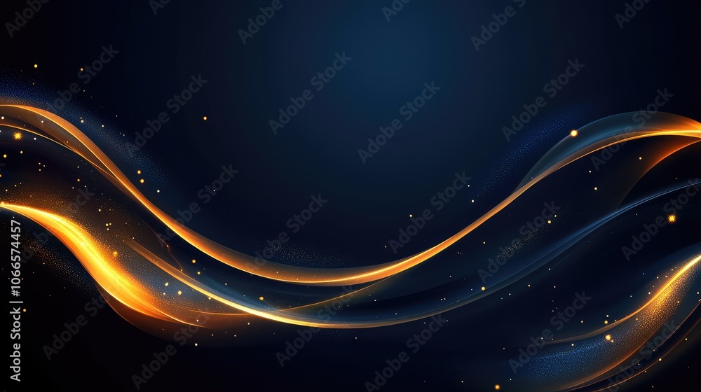 Fototapeta premium Elegant Flowing Waves with Subtle Lighting Effects