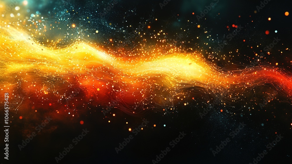 Fototapeta premium Abstract image of data flow within network