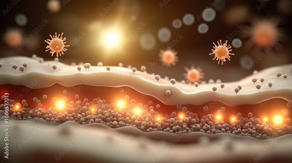 Parasitic Cells Under Microscope View in Detail Parasitic Cells Under Microscope View in Detail