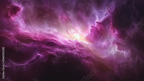 Wallpaper Mural mesmerizing cosmic dance of pink and purple nebulas swirling in a vast, starlit expanse Torontodigital.ca