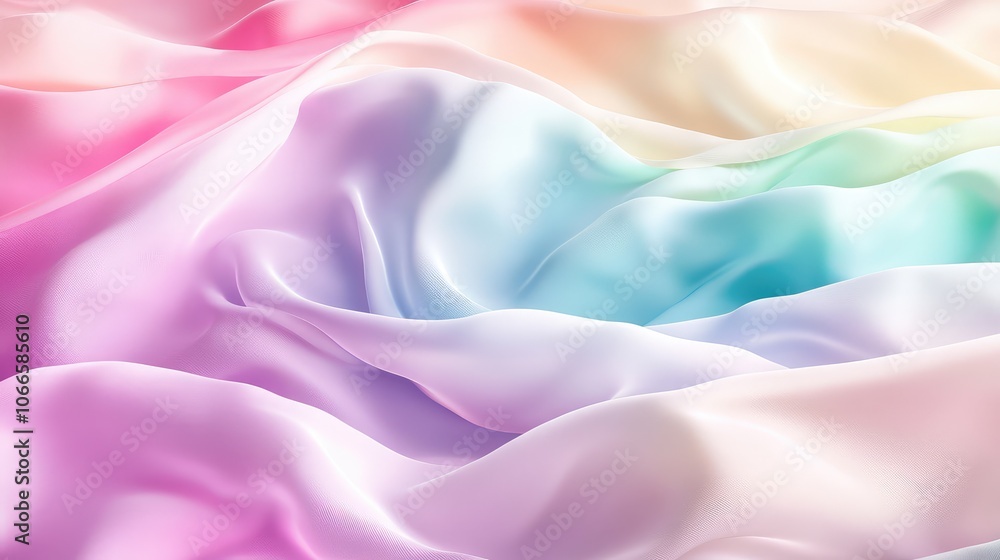Soft Flowing Fabric with Pastel Colors and Texture Soft Flowing Fabric with Pastel Colors and Texture