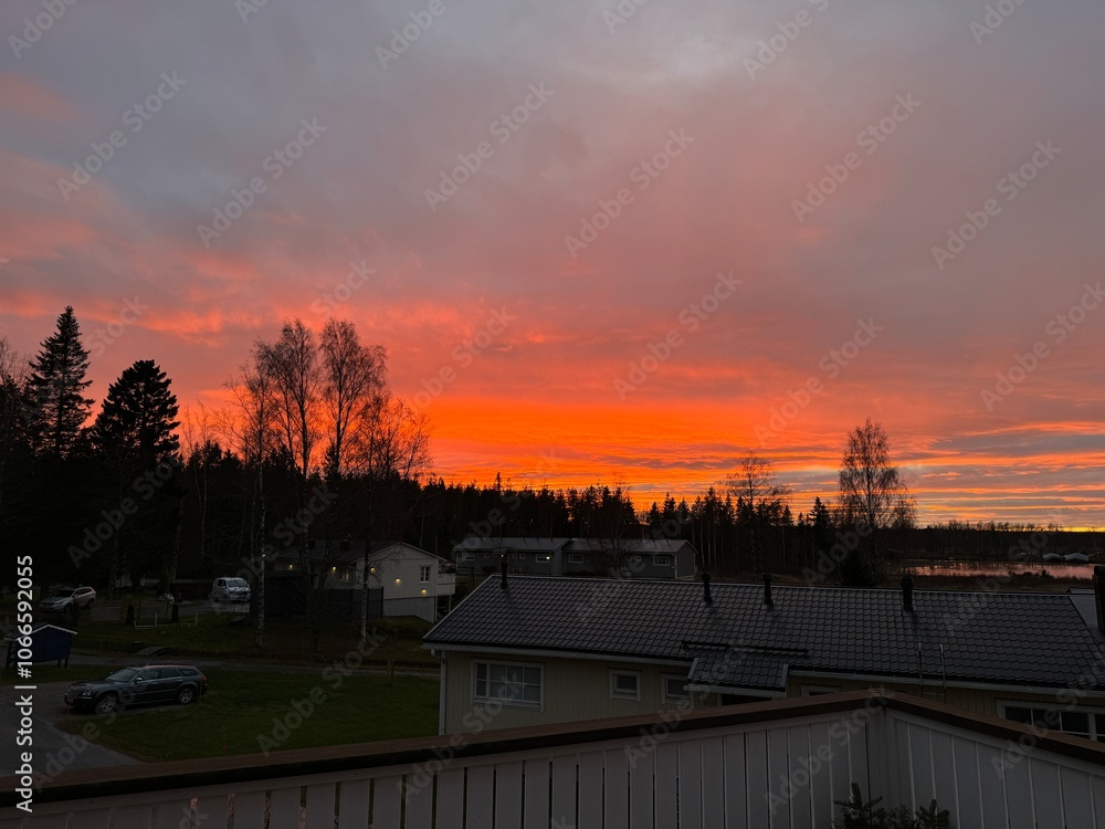 Beautiful autumn sunset in finlands archipelago Beautiful autumn sunset in finlands archipelago