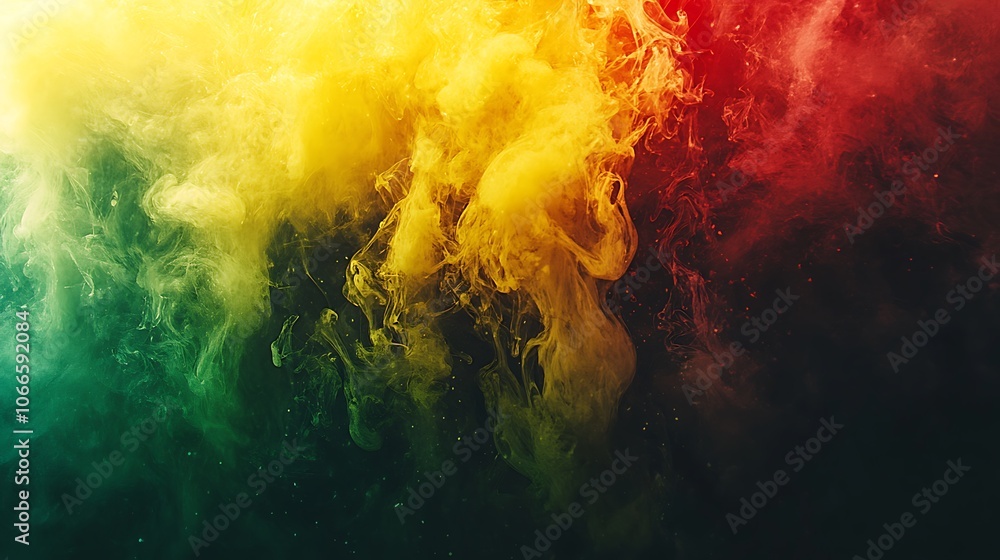 Obraz premium Capture the vibrant motion of colorful smoke in art