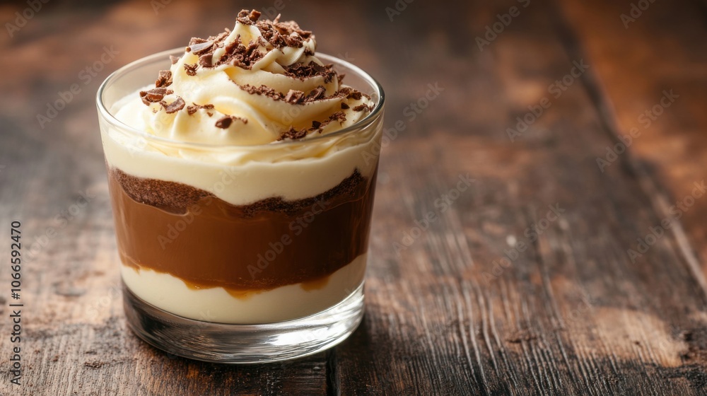 Smooth Coffee Cream Dessert in Short Glass Layered Delight Smooth Coffee Cream Dessert in Short Glass Layered Delight