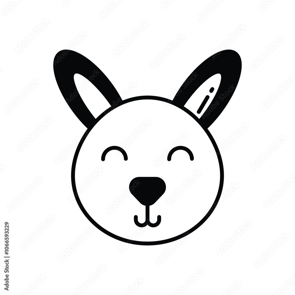 Easter Bunny vector icon stock illustration Easter Bunny vector icon stock illustration