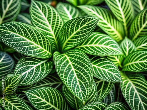 Captivating Long Exposure Close-Up of Dave Ornamental Plant with Lush Greenery and Intricate Leaf Patterns for Stunning Nature Photography