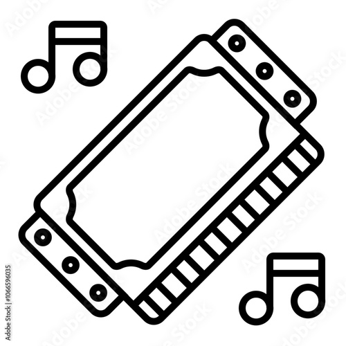 illustration of a harmonica