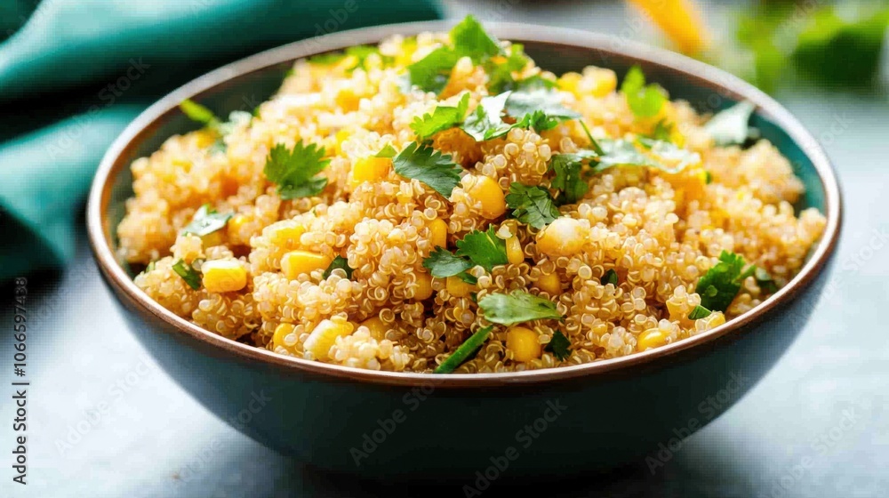 Vibrant Mexican Quinoa Bowl with Corn and Herbs Vibrant Mexican Quinoa Bowl with Corn and Herbs