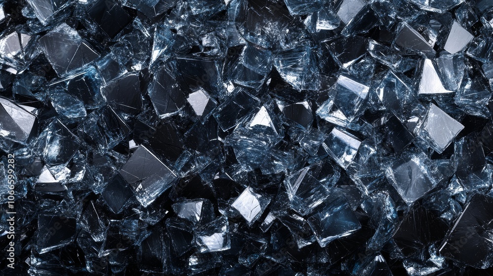 Dark Blue Crushed Glass Texture Background Abstract Shard Pile Dark Blue Crushed Glass Texture Background Abstract Shard Pile