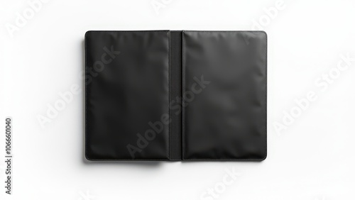 Minimalist leather business folder on white background, perfect for sophisticated branding.