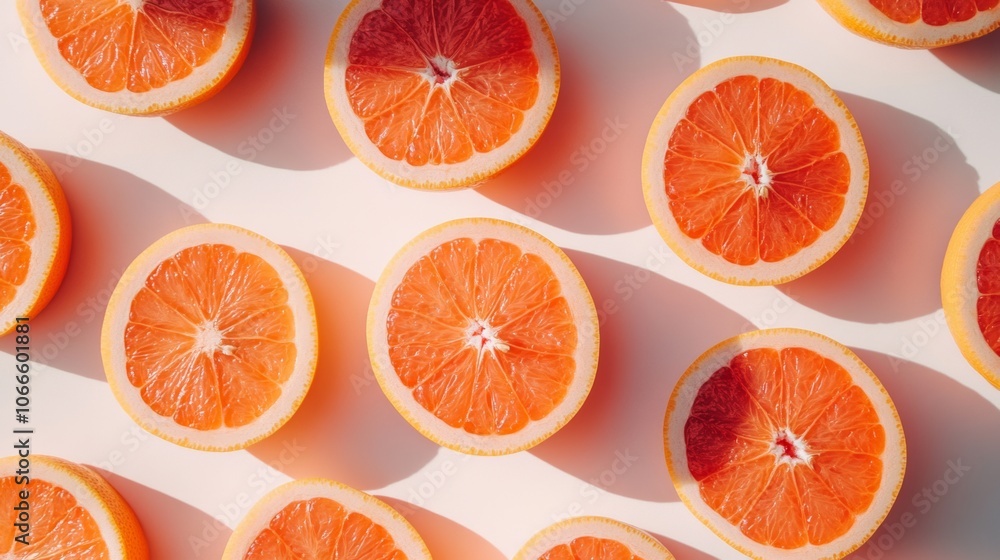 Juicy Grapefruit Slices Summer Citrus Fruit Pattern Healthy Food Background Juicy Grapefruit Slices Summer Citrus Fruit Pattern Healthy Food Background