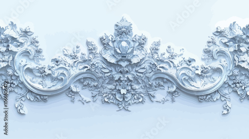 Luxury vintage baroque ornament on a white background. 