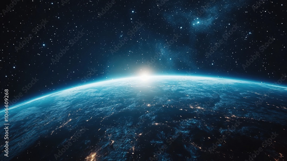 Stunning view of the blue planet Earth surrounded by twinkling stars in the vastness of space Cosmic Wallpaper Stunning view of the blue planet Earth surrounded by twinkling stars in the vastness of space Cosmic Wallpaper