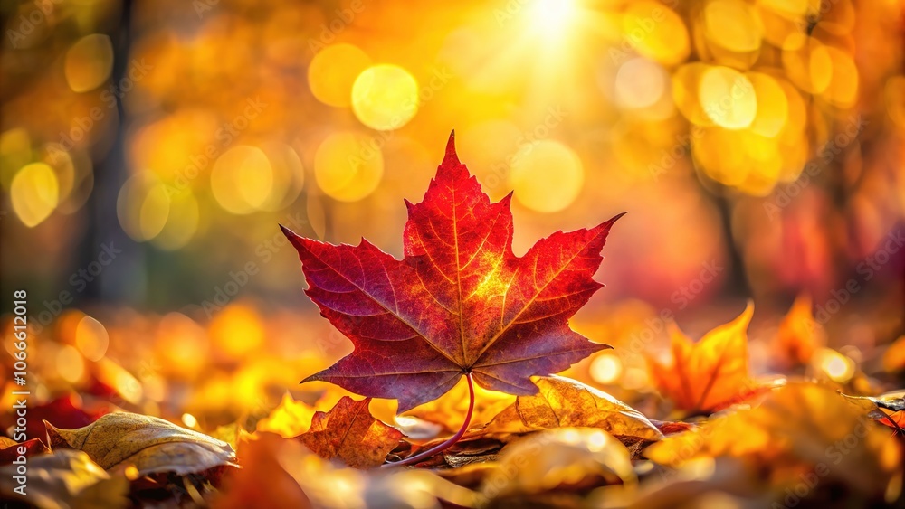 Dreamy bokeh captures the essence of autumn leaves. Dreamy bokeh captures the essence of autumn leaves.