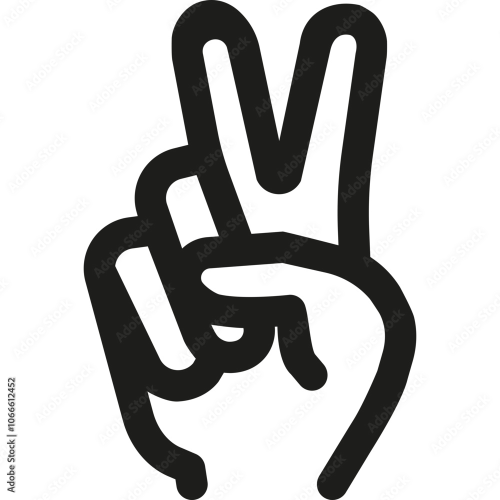 A hand gesturing the peace symbol against a plain background, embodying a message of harmony and understanding in everyday life A hand gesturing the peace symbol against a plain background, embodying a message of harmony and understanding in everyday life