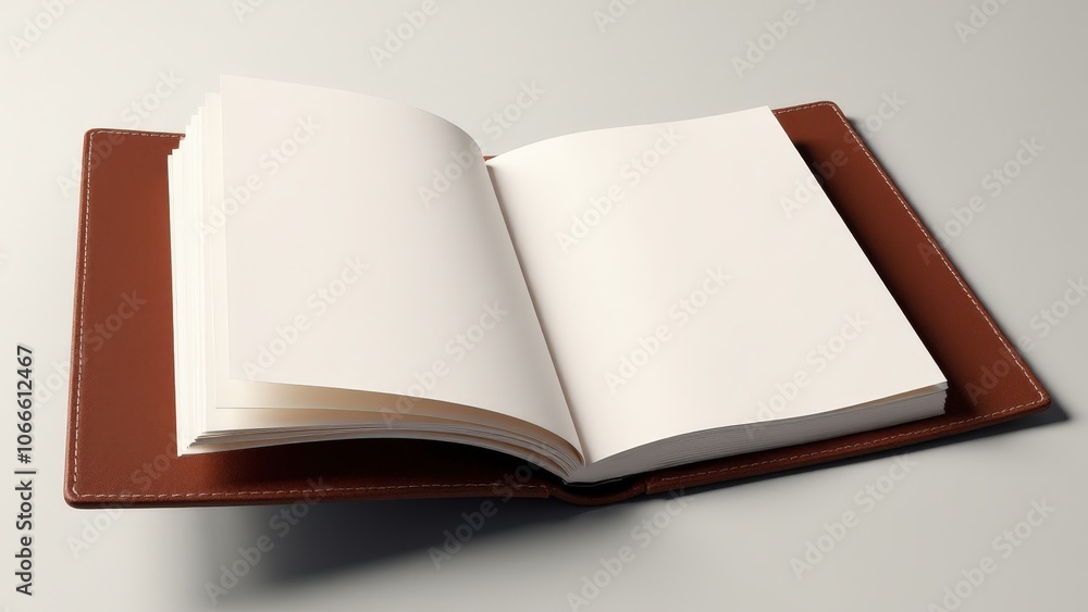 Minimalist leather document folder mockup, showcasing premium stitching and ready for branding Minimalist leather document folder mockup, showcasing premium stitching and ready for branding