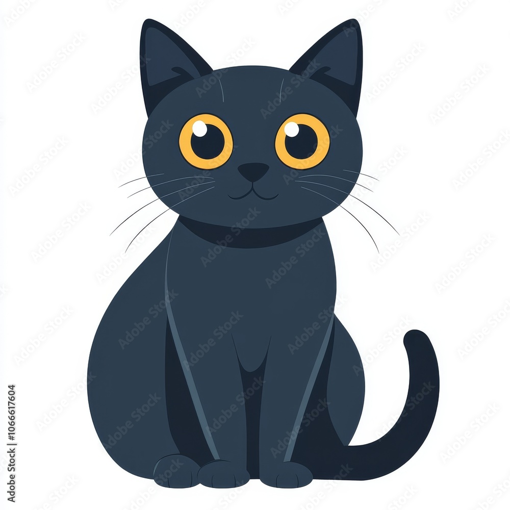 Black cat illustration on a Halloween banner adorned with tradition symbols. Generated by stock. Black cat illustration on a Halloween banner adorned with tradition symbols. Generated by stock.
