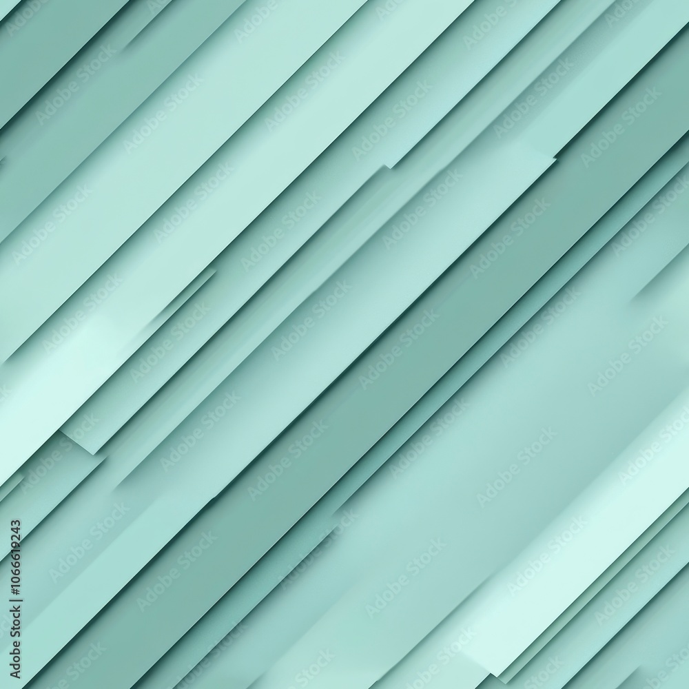 Fototapeta premium Abstract background with overlapping diagonal shapes in a muted teal shade.
