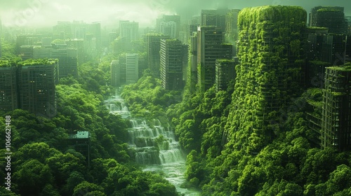 Envisioning vibrant urban landscapes with green cities and clean energy solutions #1066621488