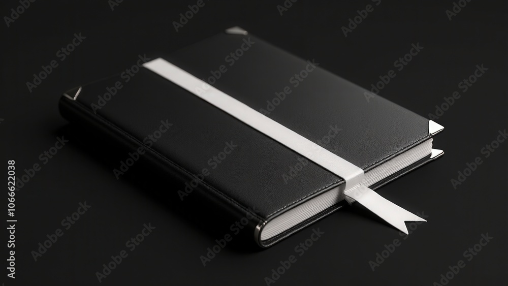Minimalistic file folder document mockup with smooth leather texture and metallic details, ideal for executive presentations Minimalistic file folder document mockup with smooth leather texture and metallic details, ideal for executive presentations