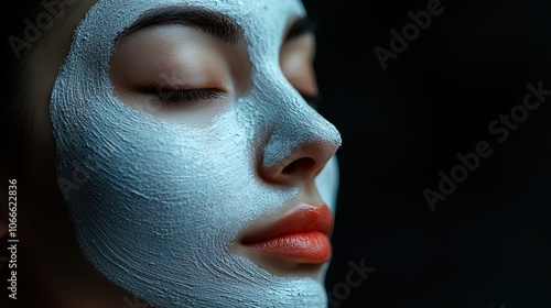 Spa asian woman with a white face mask on. The woman is resting her head 