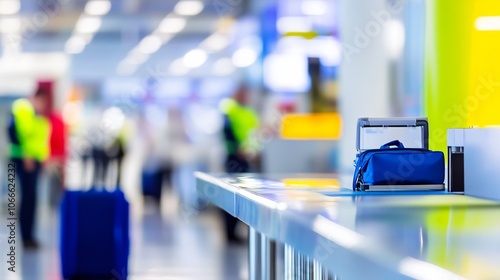 Wallpaper Mural Security personnel in airport ensuring safe travel environment, vigilant officers monitoring checkpoints and maintaining order, emphasizing the importance of security in public transportation. Torontodigital.ca