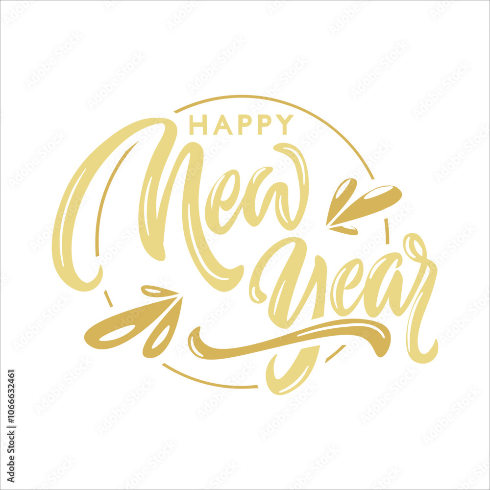 Happy New Year Vectoral Illustration Design on a white background Happy New Year Vectoral Illustration Design on a white background