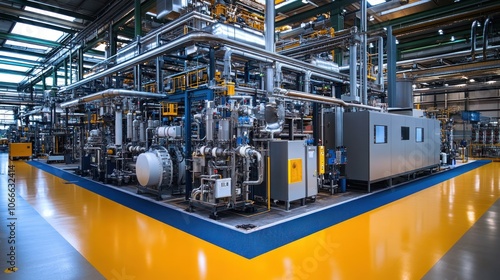 Industrial plant using digital twins to model and analyze production processes photo