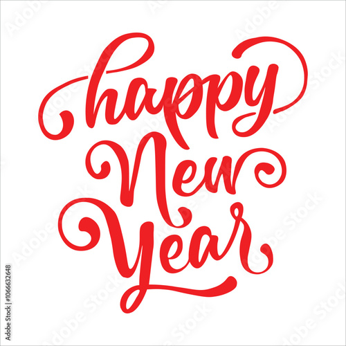 Happy New Year Vectoral Illustration Design on a white background