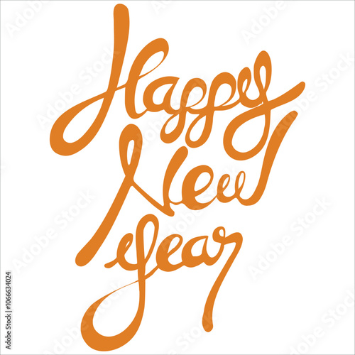 Happy New Year Vectoral Illustration Design on a white background