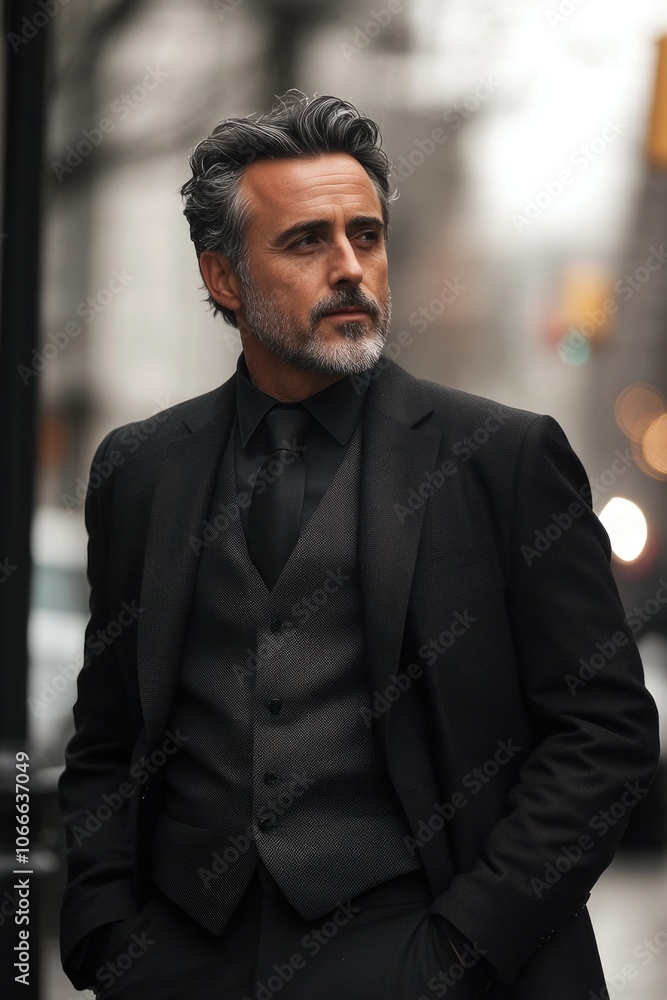 A professional man in a suit and tie walking down a busy city street, perfect for corporate or business related concepts A professional man in a suit and tie walking down a busy city street, perfect for corporate or business related concepts