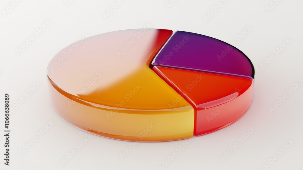 Obraz premium Vibrant Pie Chart in Colorful Design