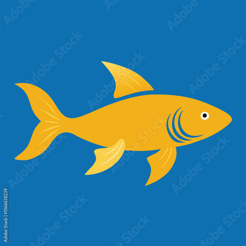 Solid color Golden Shiner animal vector design