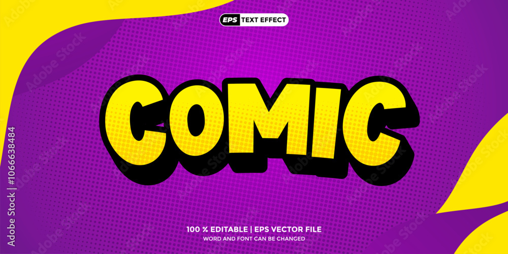 Obraz premium Text Effects Design Creative Comic Style