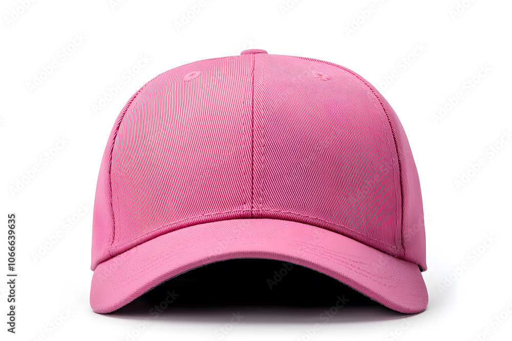 Fototapeta premium Front view Blank Baseball cap mock up, isolated on white background