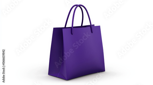 Wallpaper Mural deep purple shopping bag with sleek design, featuring sturdy handles and smooth surface, perfect for carrying items. bag stands out with its vibrant color and modern look Torontodigital.ca