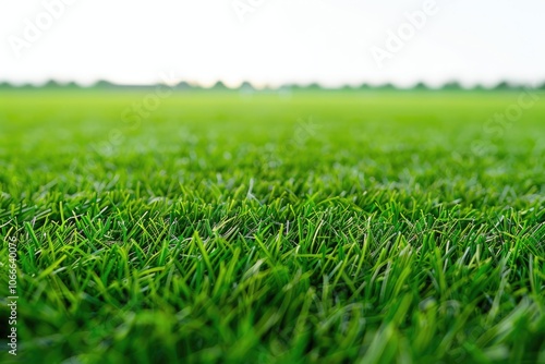 A close-up shot of a lush green grassy field photo