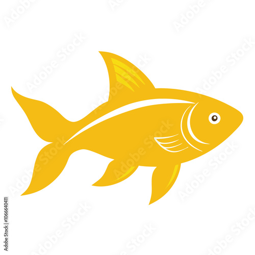 Solid color Golden Shiner animal vector design