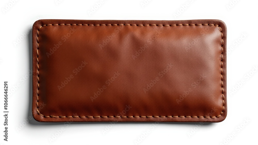 Simple small leather patch mockup featuring fine grain and rounded corners Simple small leather patch mockup featuring fine grain and rounded corners