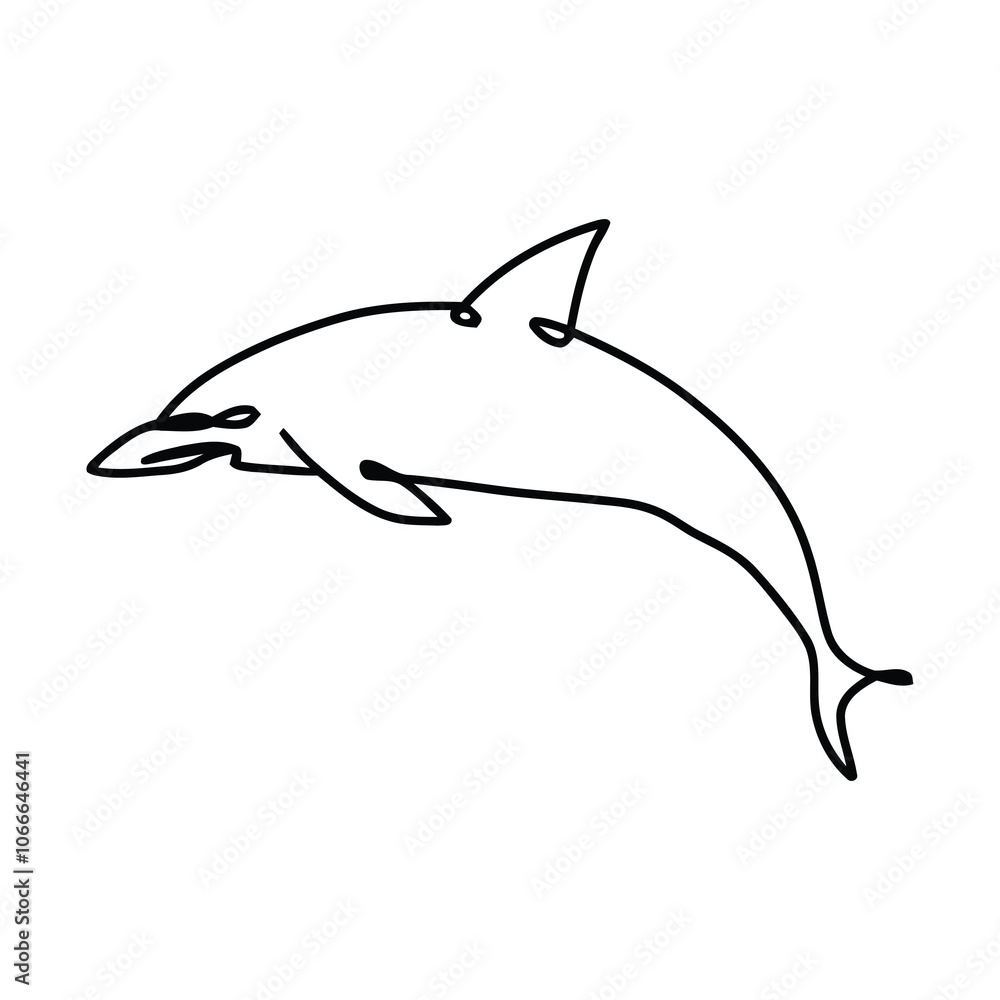 Sea Animal Line Art Vector Decorative Sea Animal Line Art Vector Decorative